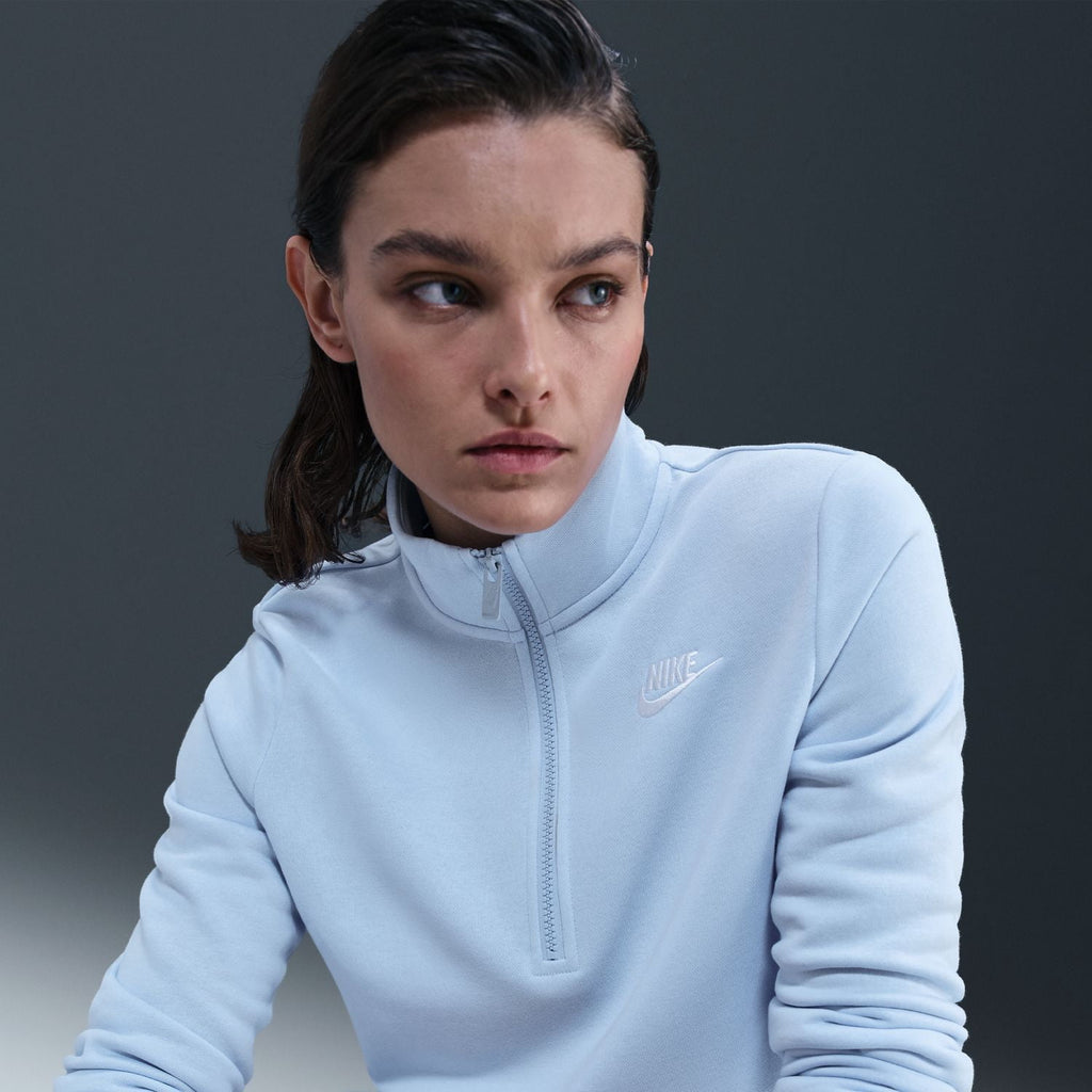 Women's Nike Sportswear Club Fleece Quarter-Zip Sweatshirt Color: Black Size: X SMALL