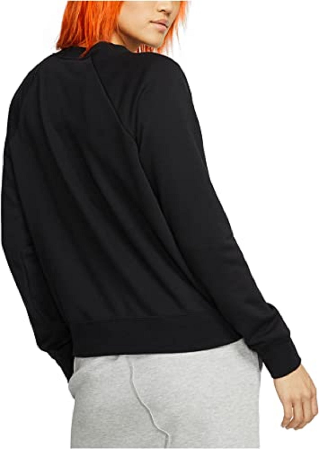 NIKE Womens Black Fleece Logo Graphic Active Wear Sweatshirt Plus 2X