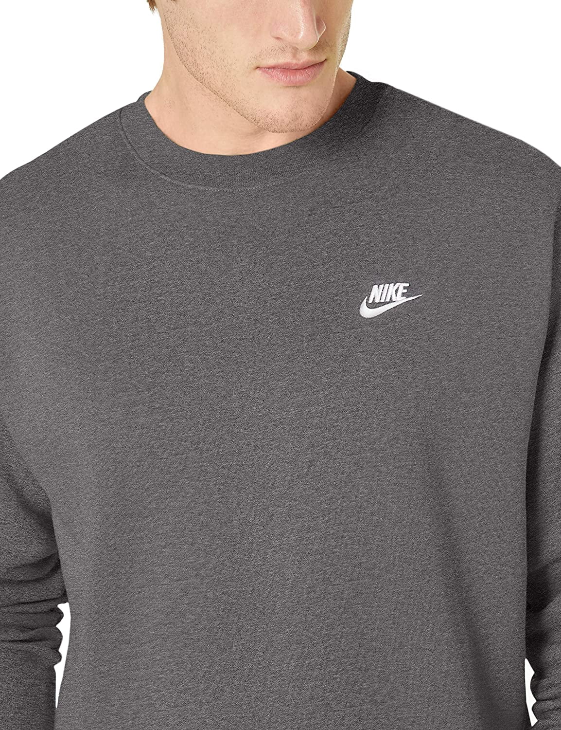 Nike Sportswear Club Fleece Men's Crew Color: Midnight Navy/White Size: S