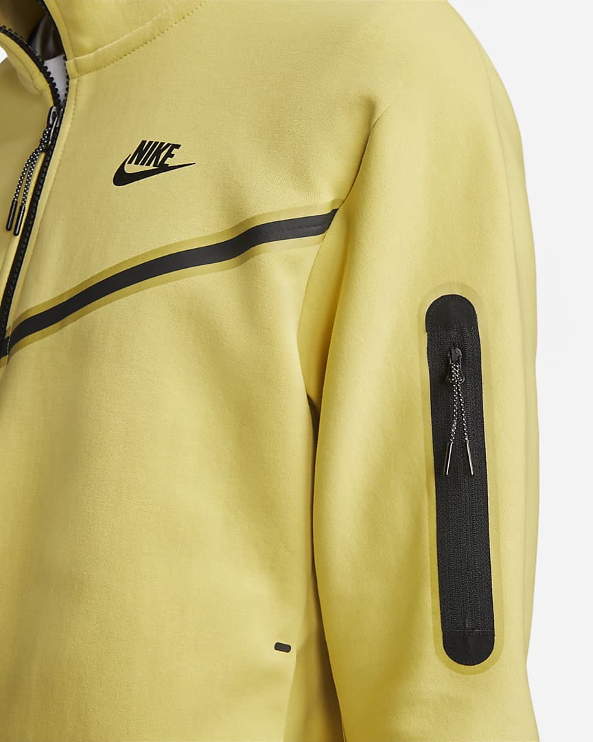 Nike Sportswear Alligator/Medium Olive/Black Tech Fleece Full-Zip Hoodie (CU4489 334) - S