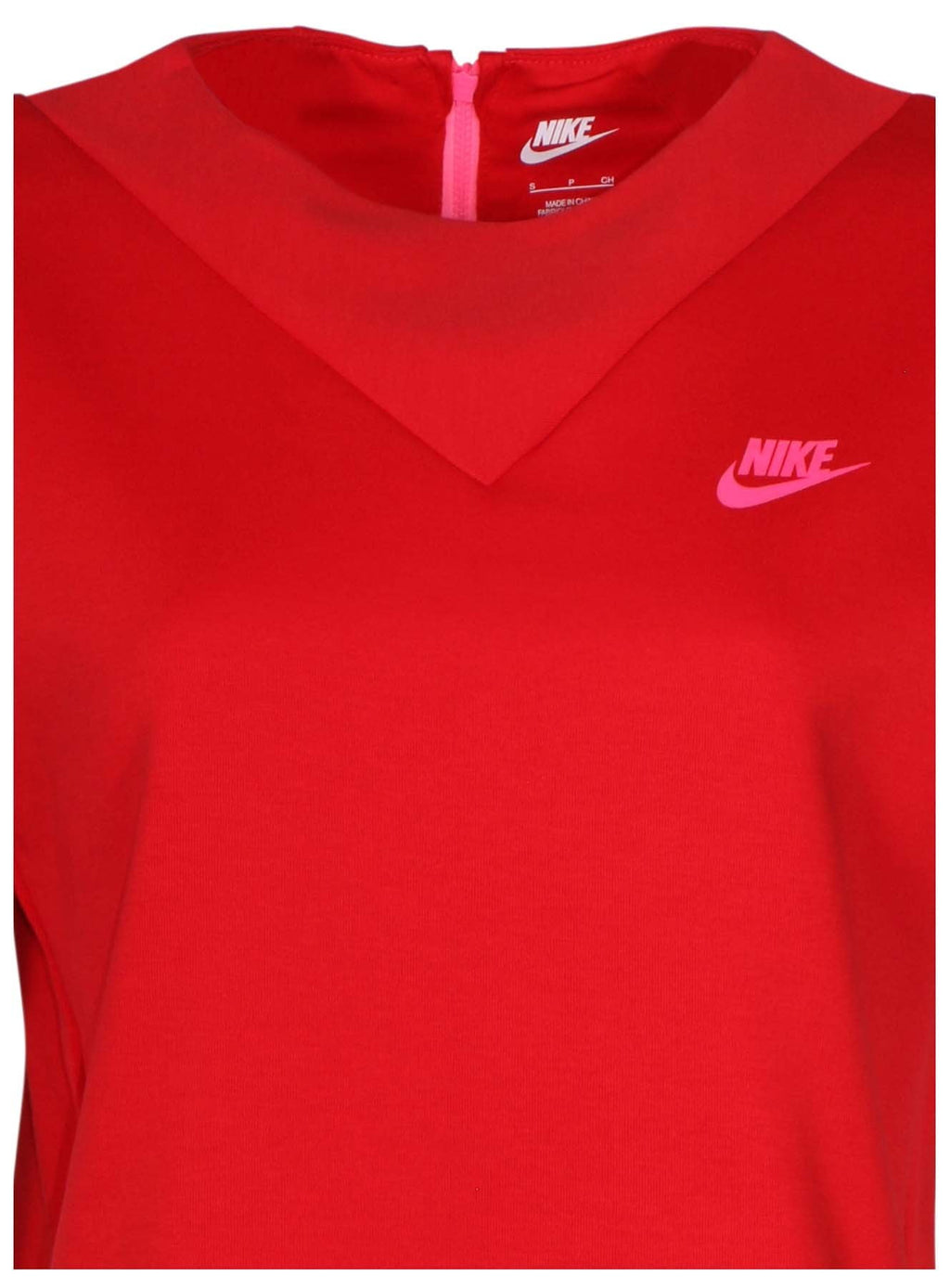 Nike Women's Tech Fleece Crew Knit Sweatshirt (Large, University Red)