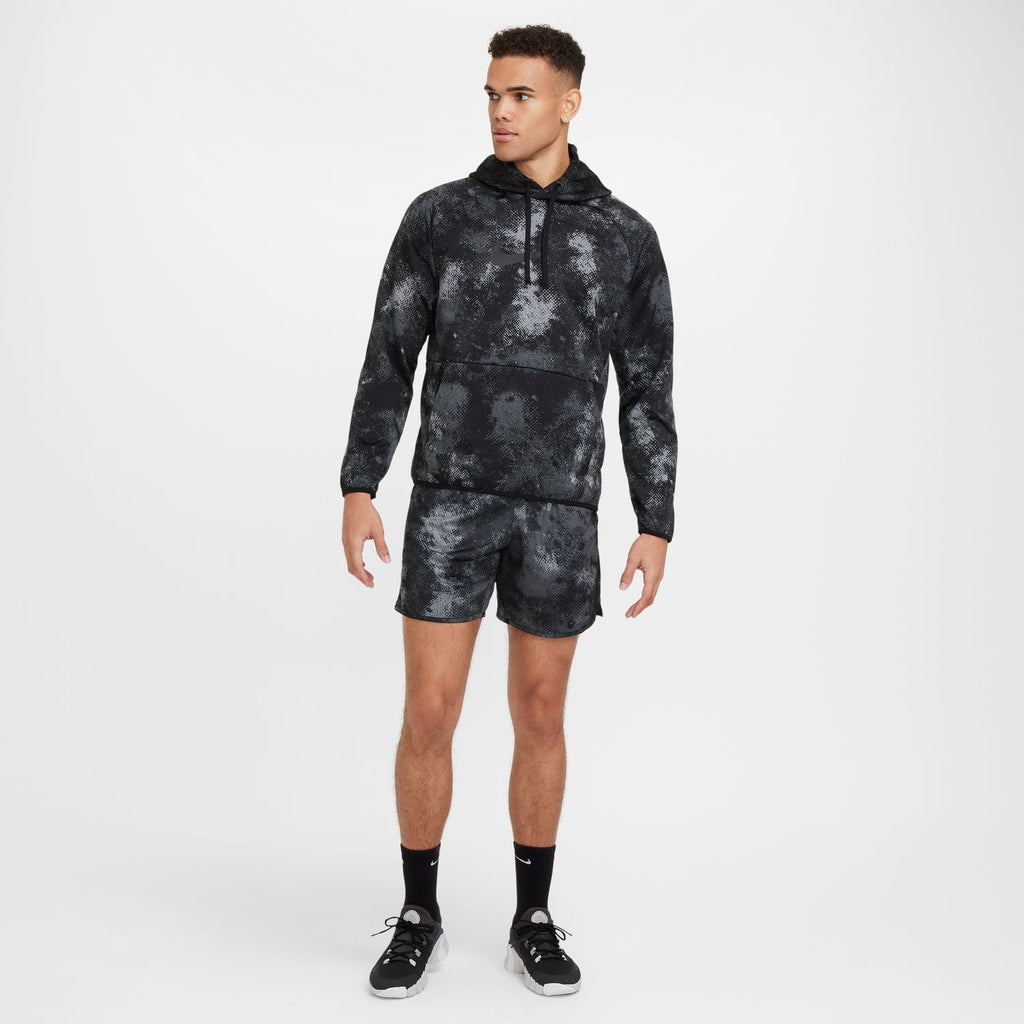 Men's Nike Therma-FIT Camo Versatile Pullover Hoodie Color: Oil Green Size: M