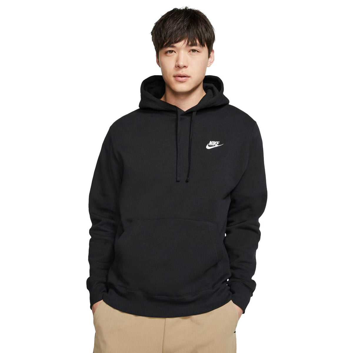 Mens Sweater Medium Front Pocket Embroidered Hooded M