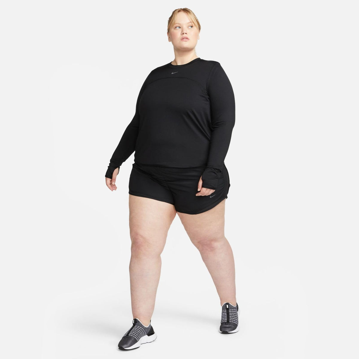 Nike Plus Size Active Dri-fit Swift Element Uv Crewneck Running Top